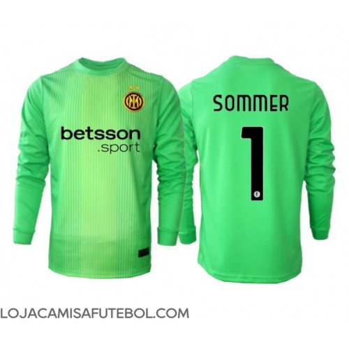 Camisa de Futebol Inter Milan Yann Sommer #1 Goleiro Equipamento Alternativo 2025-26 Manga Comprida Camisa de Futebol Inter Milan Yann Sommer #1 Goleiro Equipamento Alternativo 2025-26 Manga Comprida